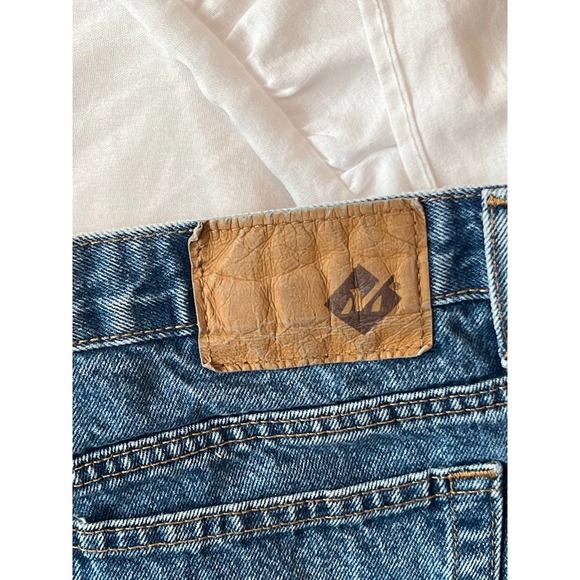 M Thick Straight Leg Work Blue Jeans Mens 36x28 - Picture 5 of 5